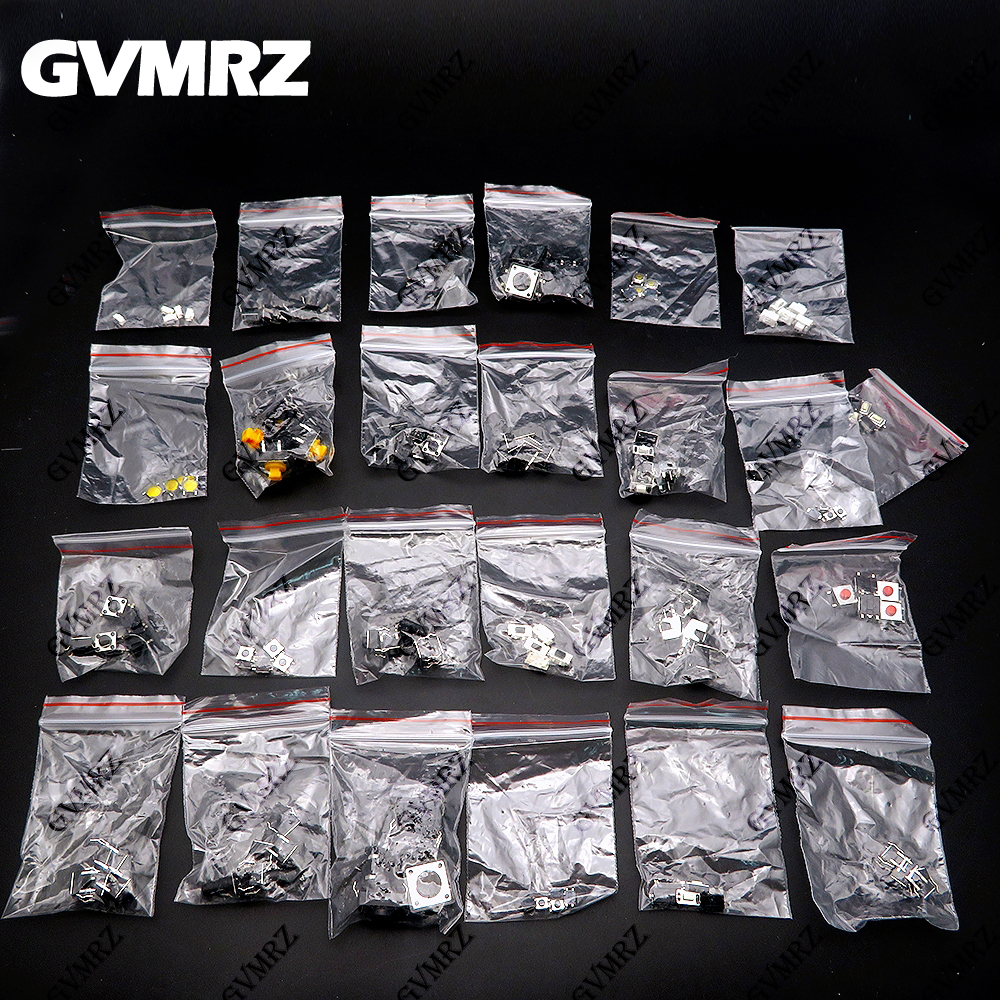 Diy Electronics Com - 125PCS 25Values Assorted Push Button Switch