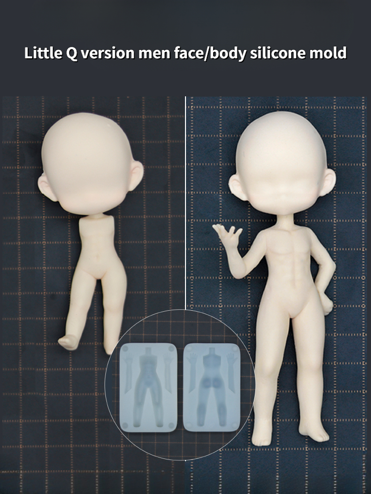 Diy Q - Small Q Version Men Pottery Doll