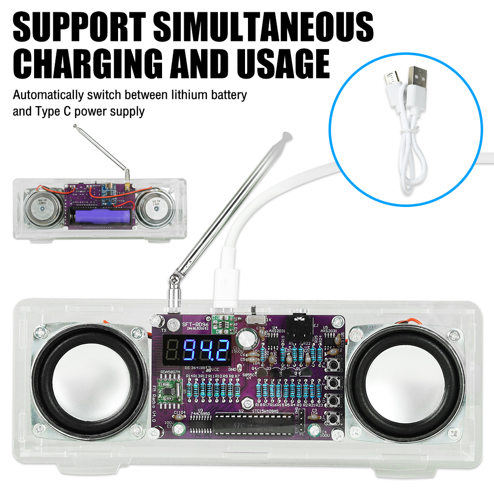 Diy Electronics Learning Kit - DIY FM Radio Electronic Kit 87.5MHz~108MHz