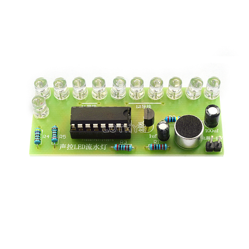 Diy Electronics Supplies - CD4017 Voice Control LED Water Light