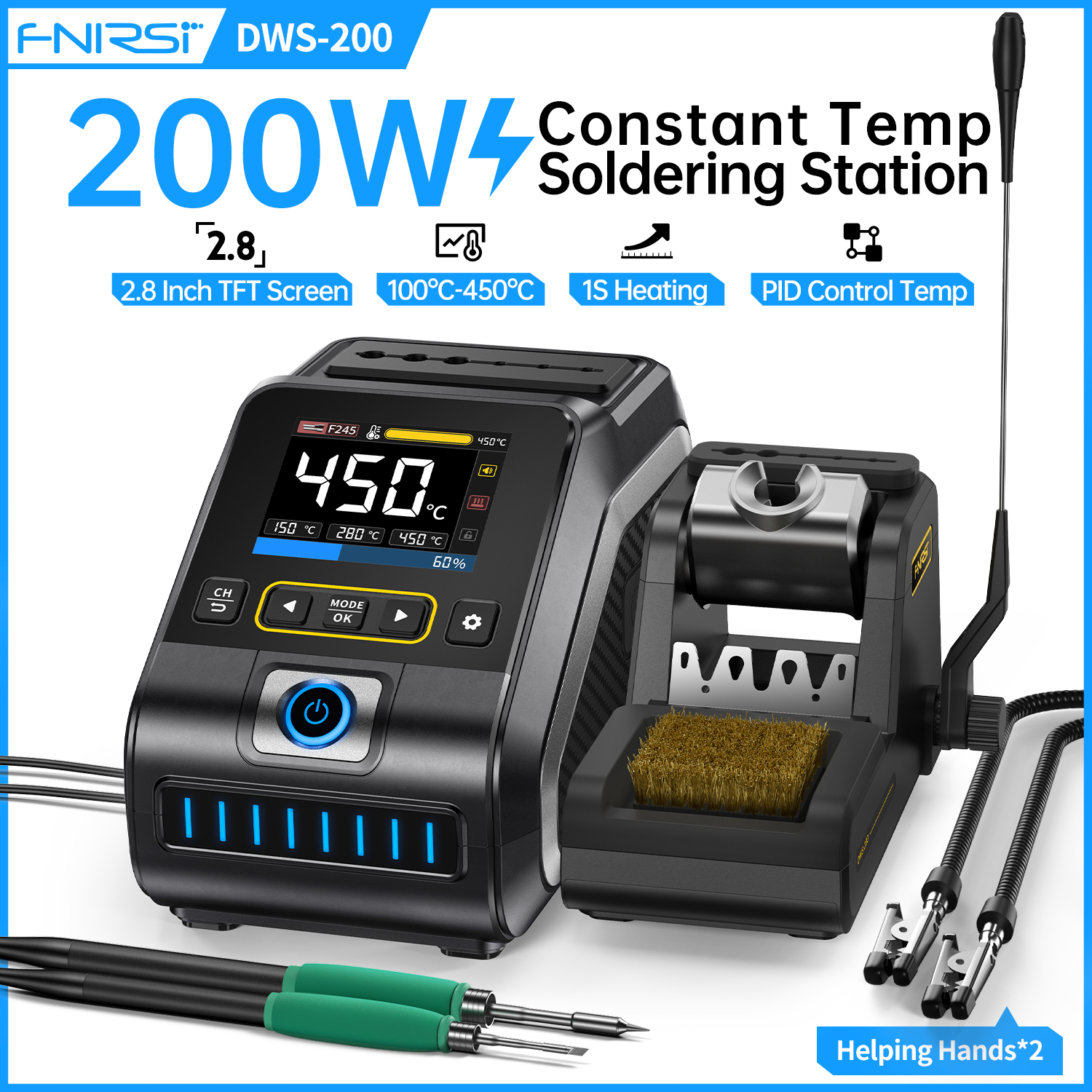Diy Soldering Station No Electronics - FNIRSI DWS-200 Electronics Soldering Station 200W