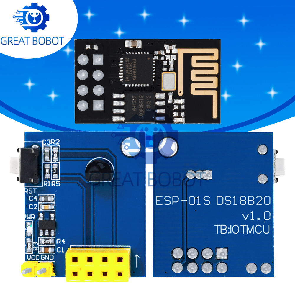 Ds18B20 Temperature Sensor - NodeMCU Compatible ESP8266 WiFi Kit -