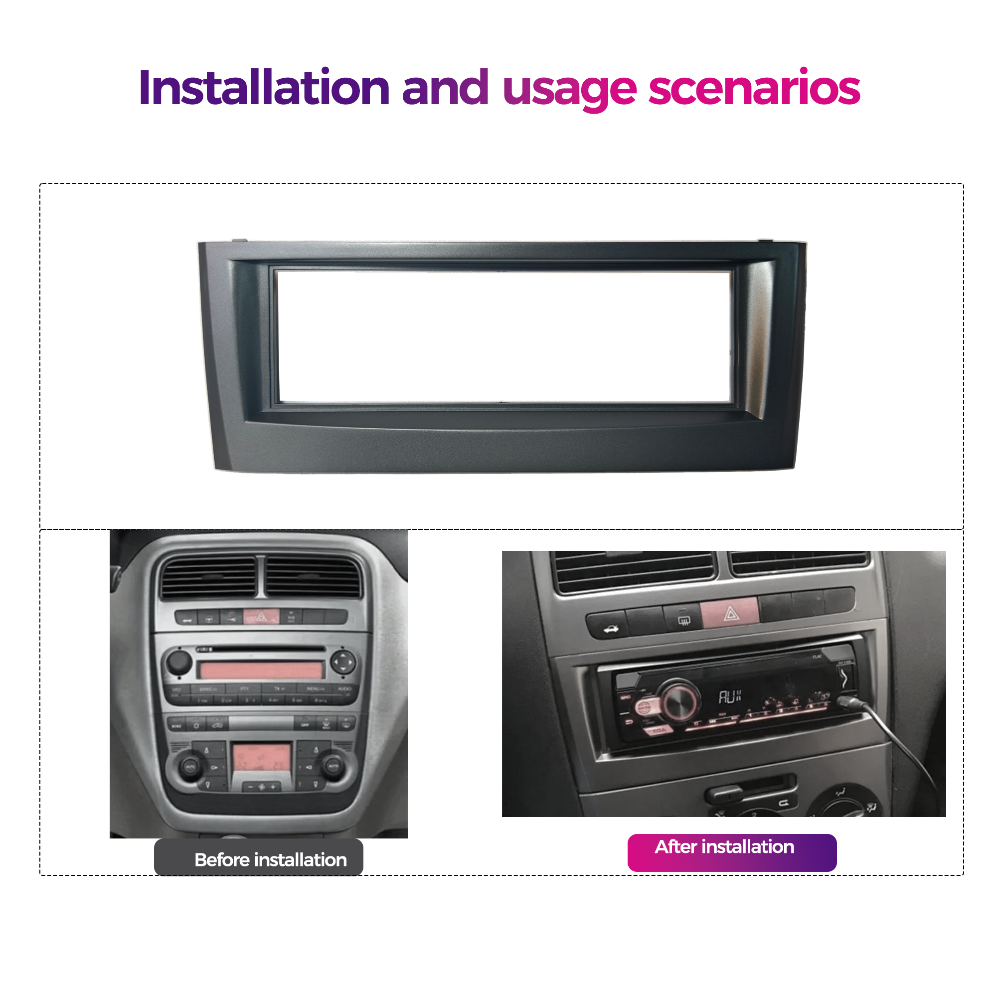 Diy Electronics Radio - 1Din Car Radio Fascia Frame For