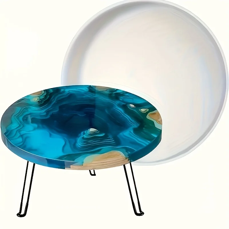 Diy Q - DIY Resin Round Table Silicone Mold,