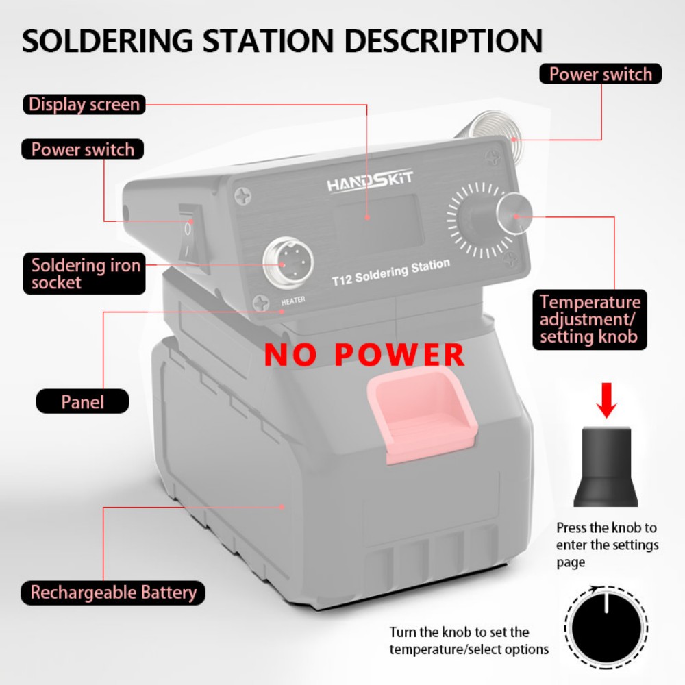 T12 Cordless Portable Solderin - Diy Soldering Station No Electronics บทวิจารณ์และราคา