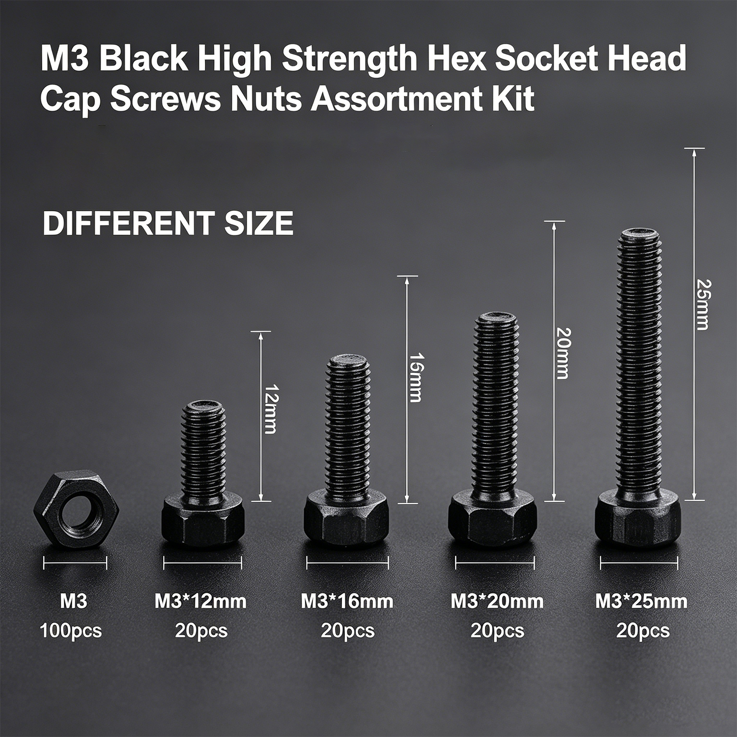M3 Black Hex Socket Head Cap S - Diy Electronics Com บทวิจารณ์และราคา