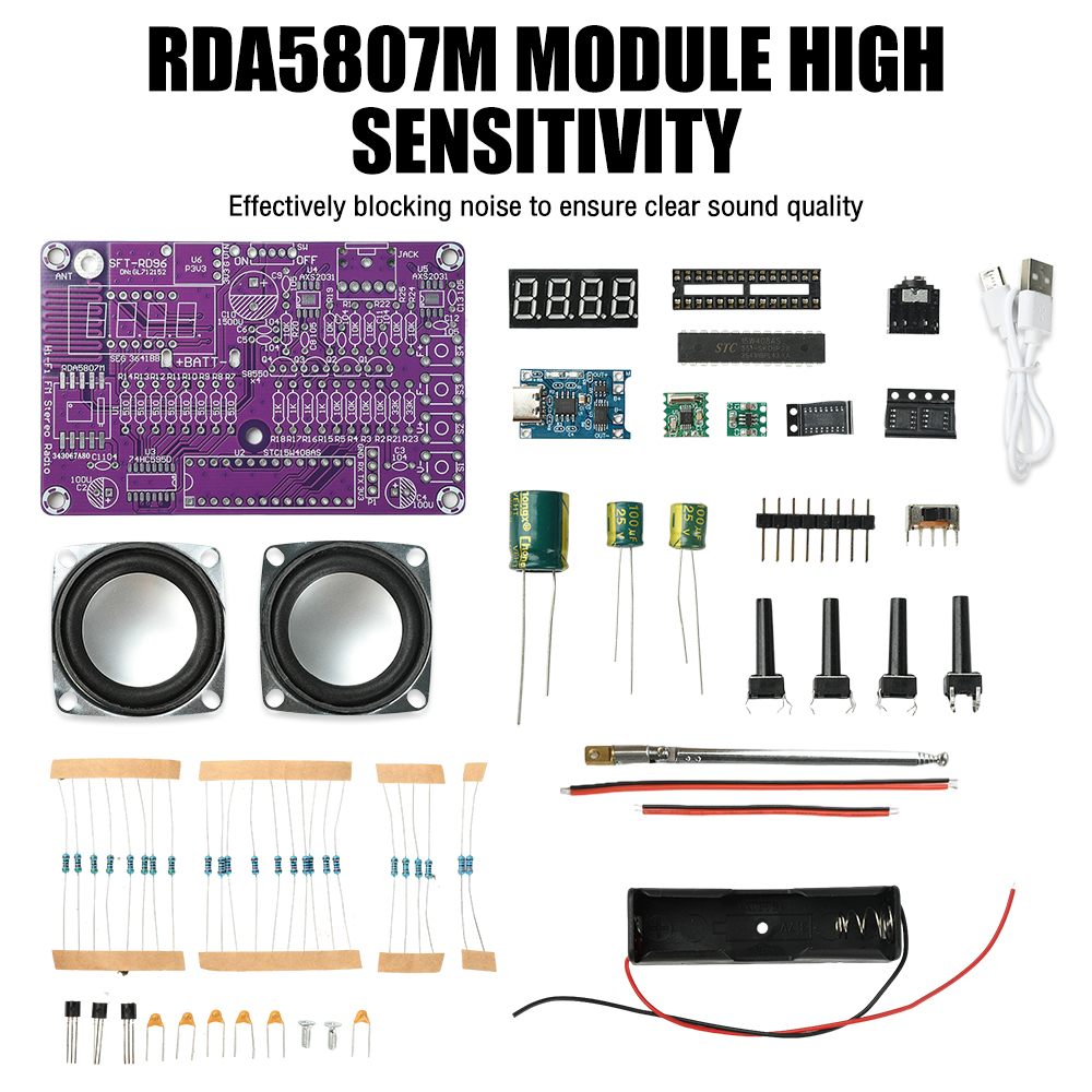 DIY FM Radio Electronic Kit 87 - Diy Electronics Learning Kit บทวิจารณ์และราคา