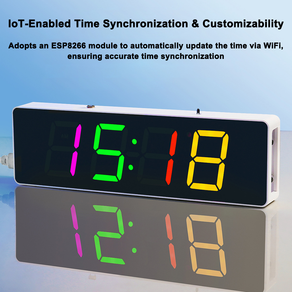 ESP8266 IoT Colorful WiFi Cloc - Diy Electronics Com บทวิจารณ์และราคา