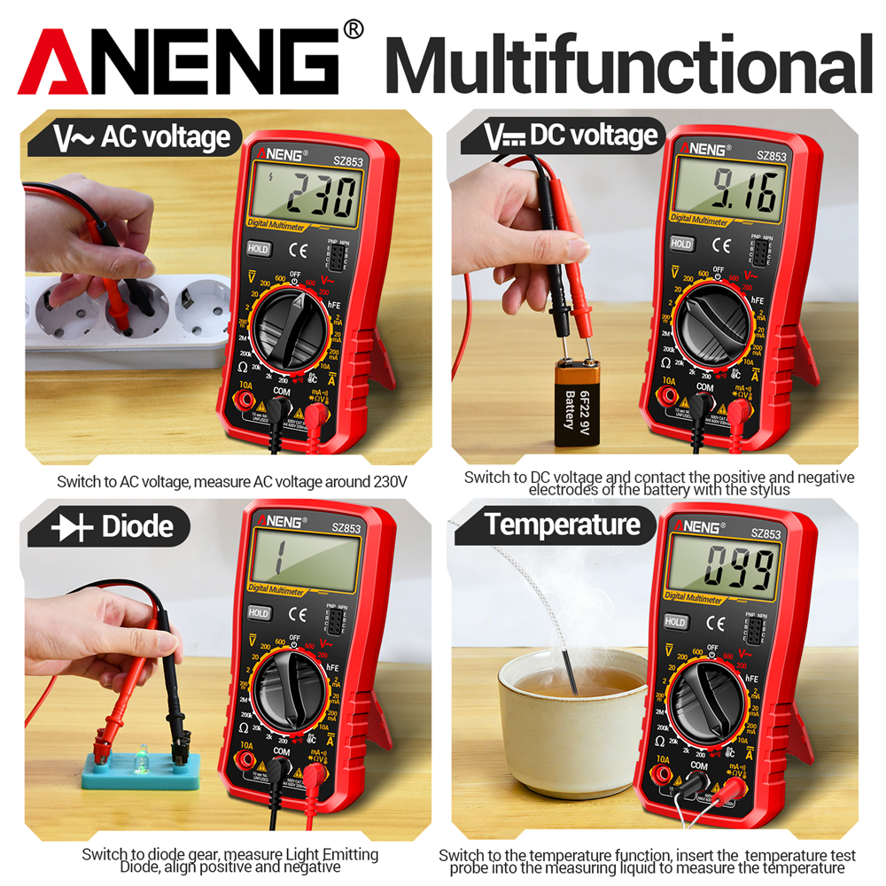 ANENG SZ853 High Precision Mul - Useful Diy Electronics บทวิจารณ์และราคา