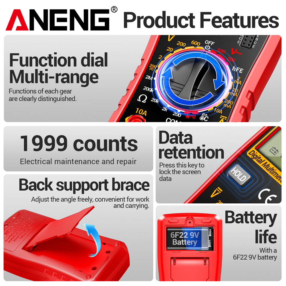ANENG SZ853 High Precision Mul - Useful Diy Electronics บทวิจารณ์และราคา
