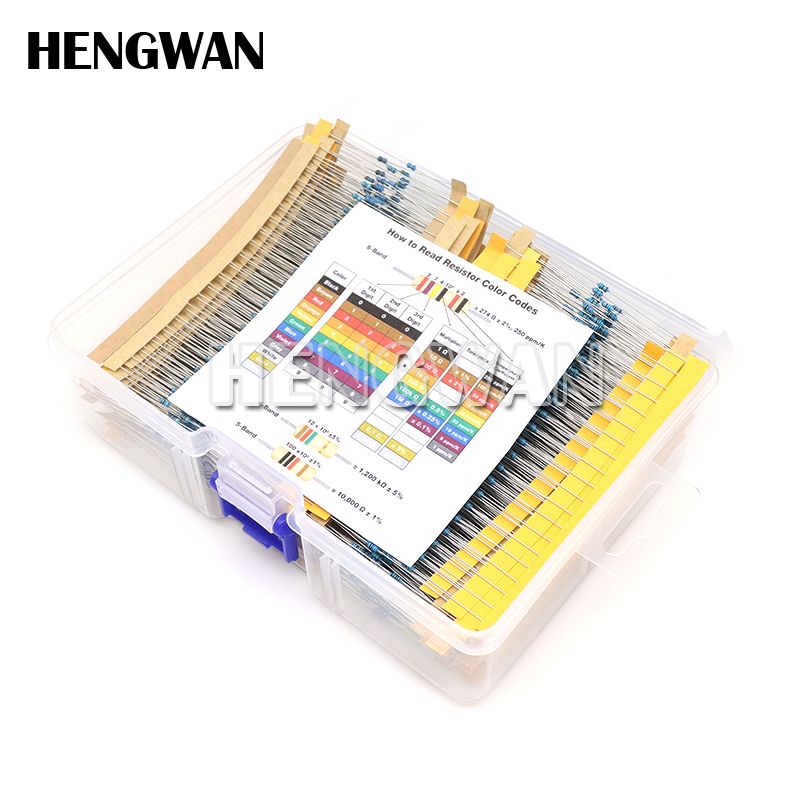 1/4W 1/8W 1/2W 1W 2W 1% Metal  - Resistor Kit 1 4W บทวิจารณ์และราคา