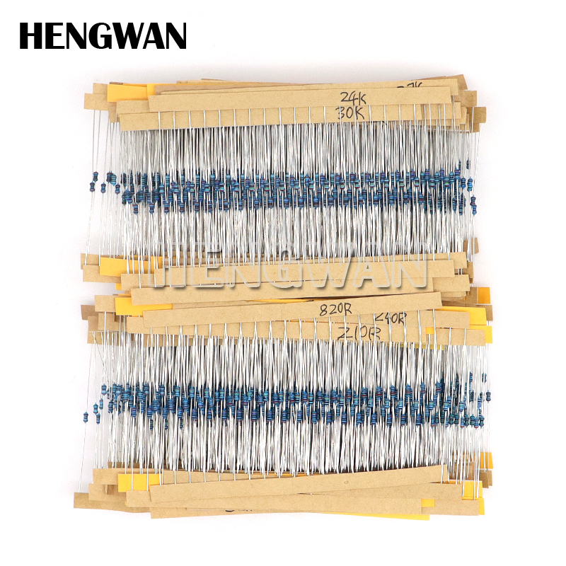 1/4W 1/8W 1/2W 1W 2W 1% Metal  - Resistor Kit 1 4W บทวิจารณ์และราคา