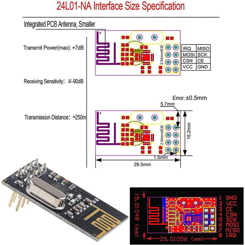 NRF24L01+ 2.4G wireless data t - Nrf24L01 Module Wireless บทวิจารณ์และราคา