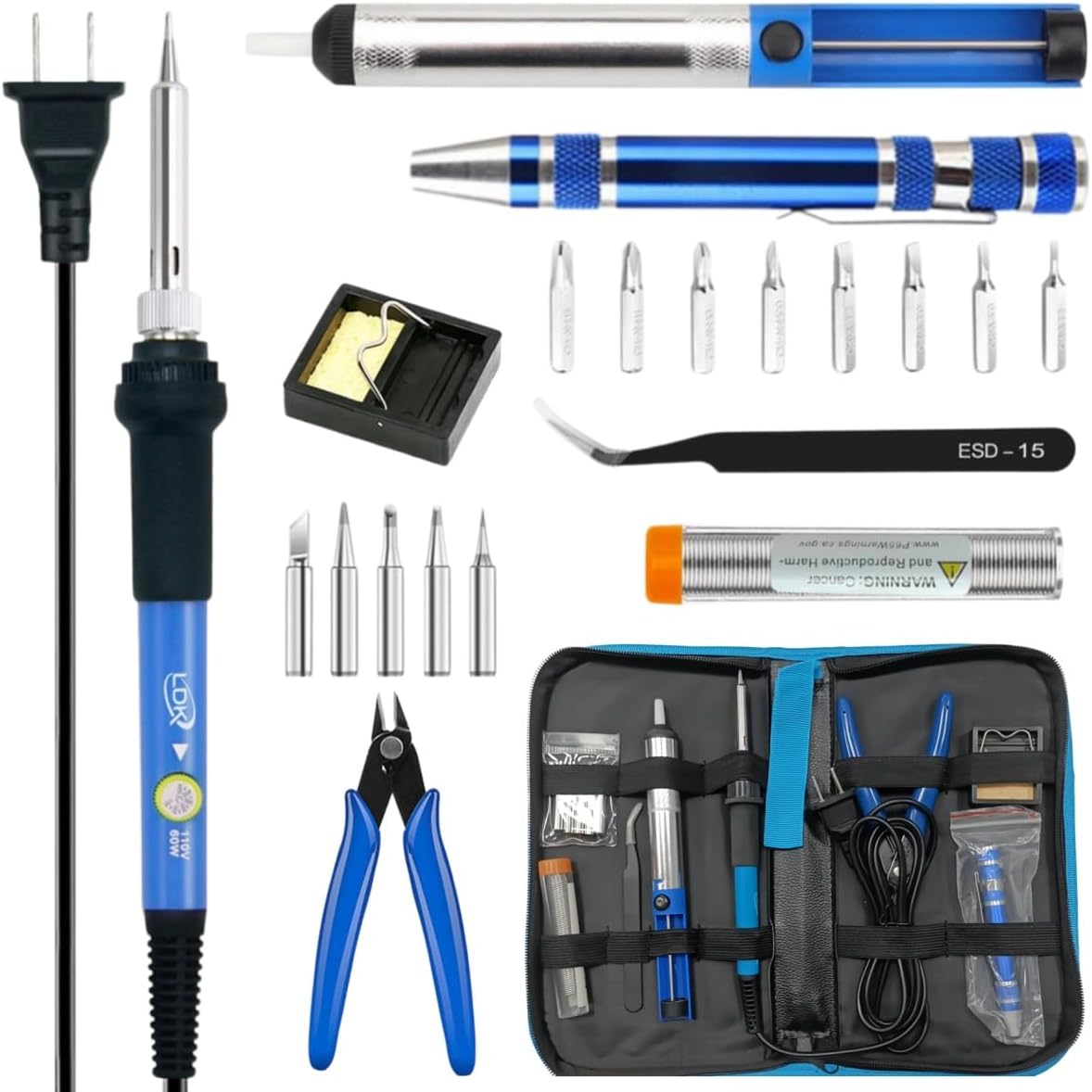 Soldering Iron Kit 60W with Ad - Desoldering Pump Solder บทวิจารณ์และราคา