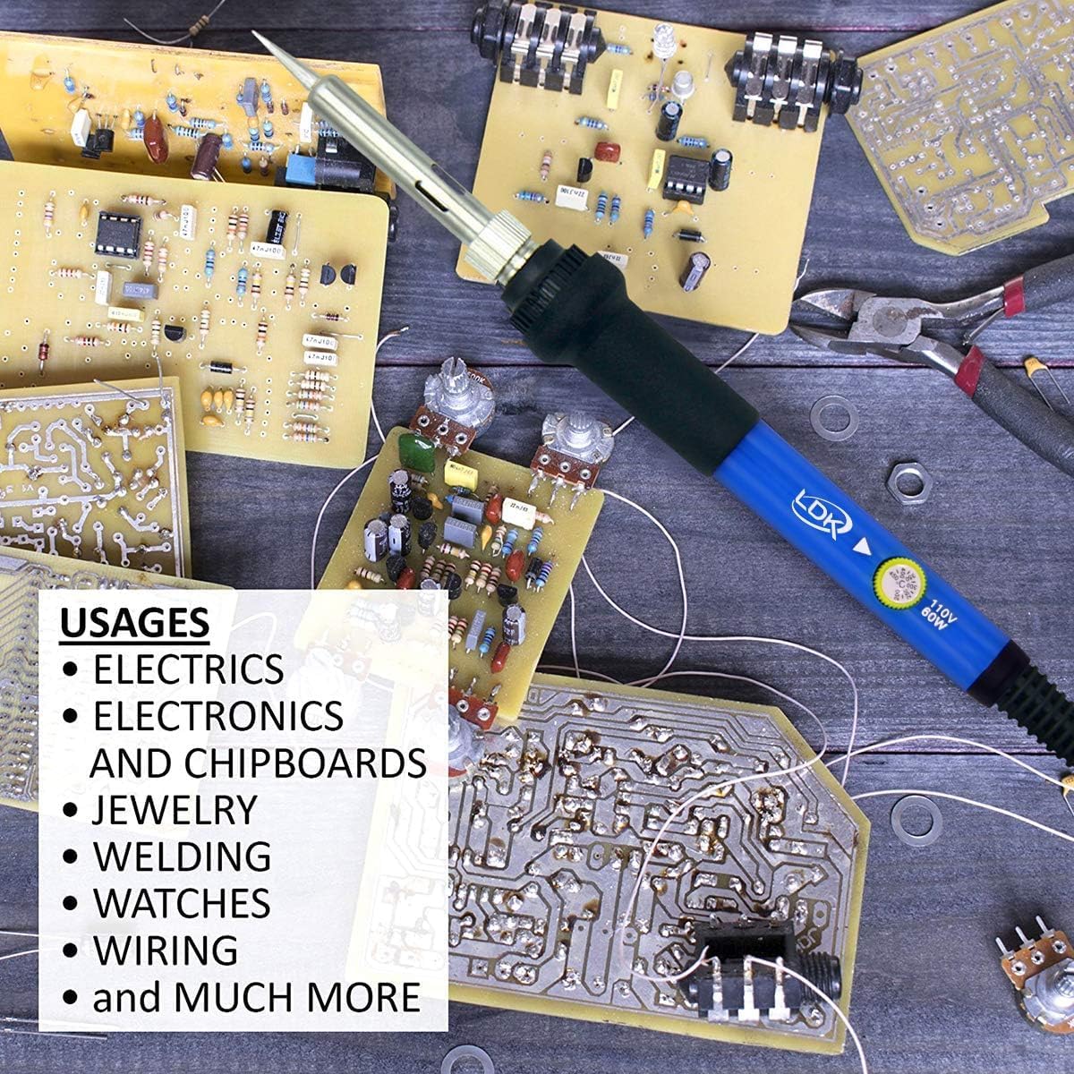 Soldering Iron Kit 60W with Ad - Desoldering Pump Solder บทวิจารณ์และราคา