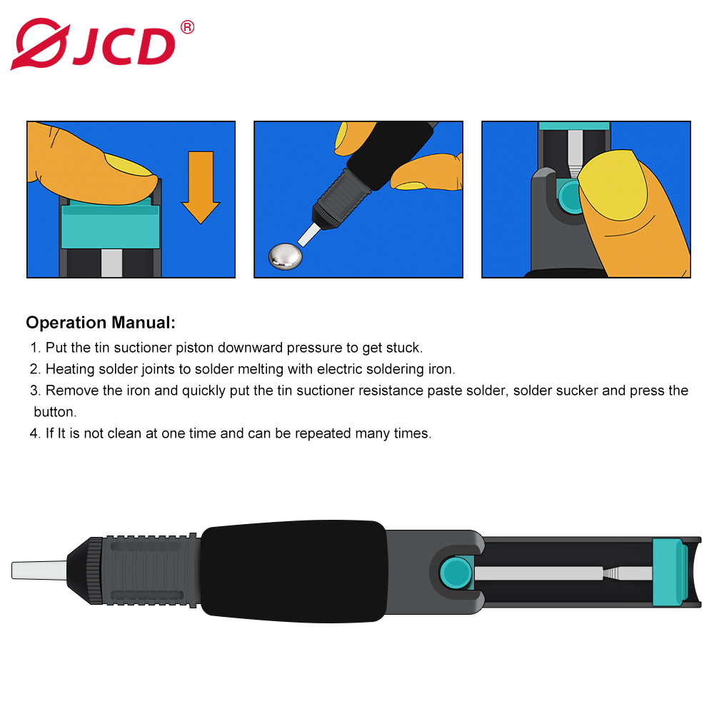 JCD Aluminum Metal Desoldering - Desoldering Pump Solder บทวิจารณ์และราคา