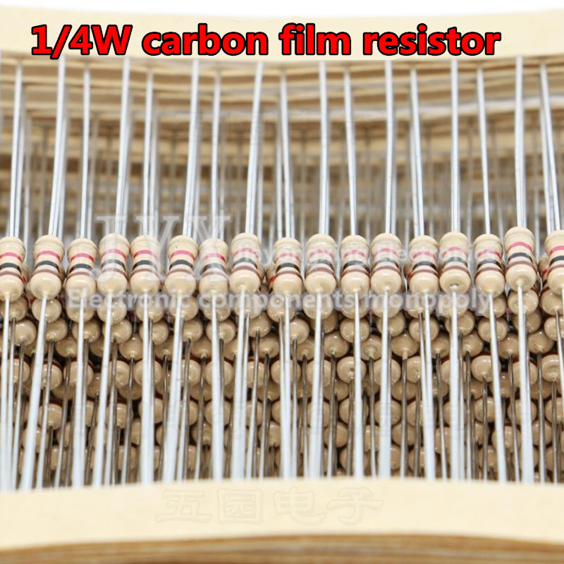 100PCS 1/4W Carbon Film Resist - Resistor Kit 1 4W บทวิจารณ์และราคา