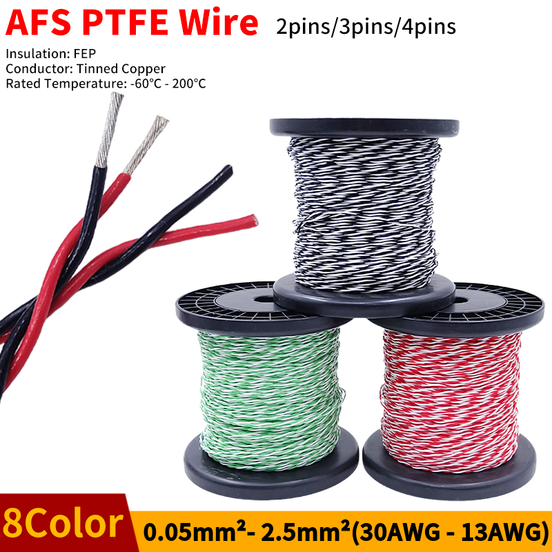 PTFE Wire AFS200 2pins 26/25/2 - Diy Electronics Audio บทวิจารณ์และราคา