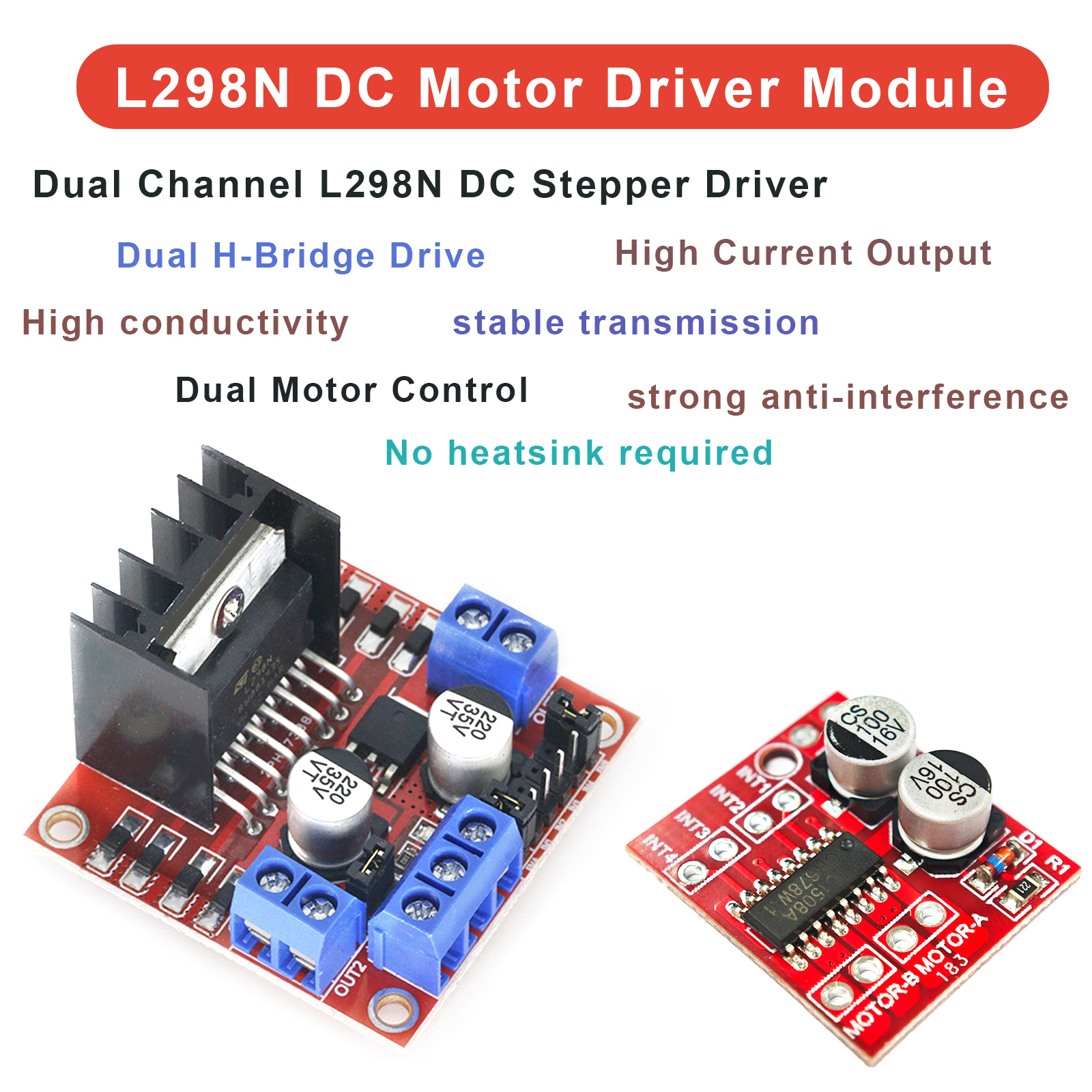 L298N Motor Driver Board High  - L298N Motor Driver บทวิจารณ์และราคา