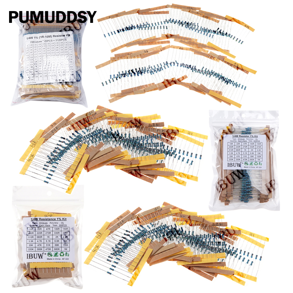 1/4W 1/2W 1W 2W 3W Resistance  - Resistor Kit 1 4W บทวิจารณ์และราคา