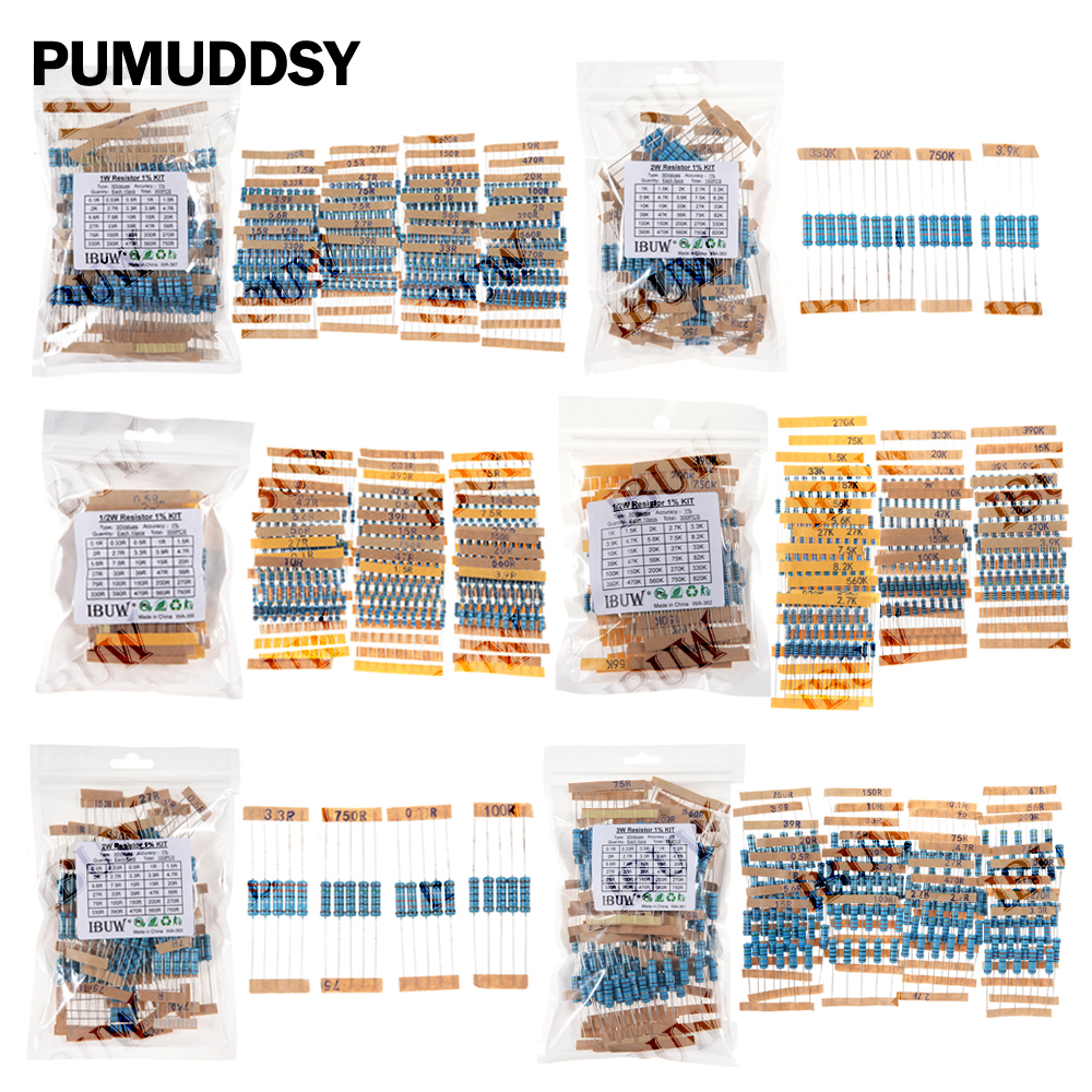 1/4W 1/2W 1W 2W 3W Resistance  - Resistor Kit 1 4W บทวิจารณ์และราคา