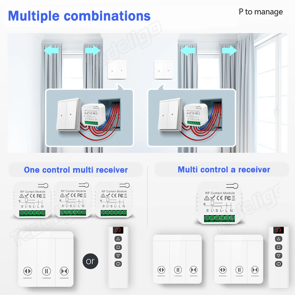 433 MHz RF Curtain Switch Modu - Rf 433Mhz Module บทวิจารณ์และราคา