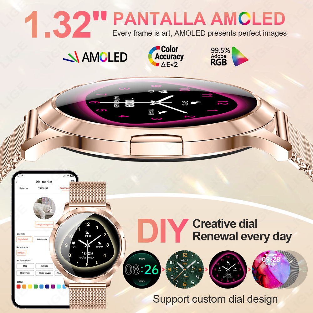 LIGE 2026 New Smart Watch Wome - Diy Waterproof Electronics บทวิจารณ์และราคา