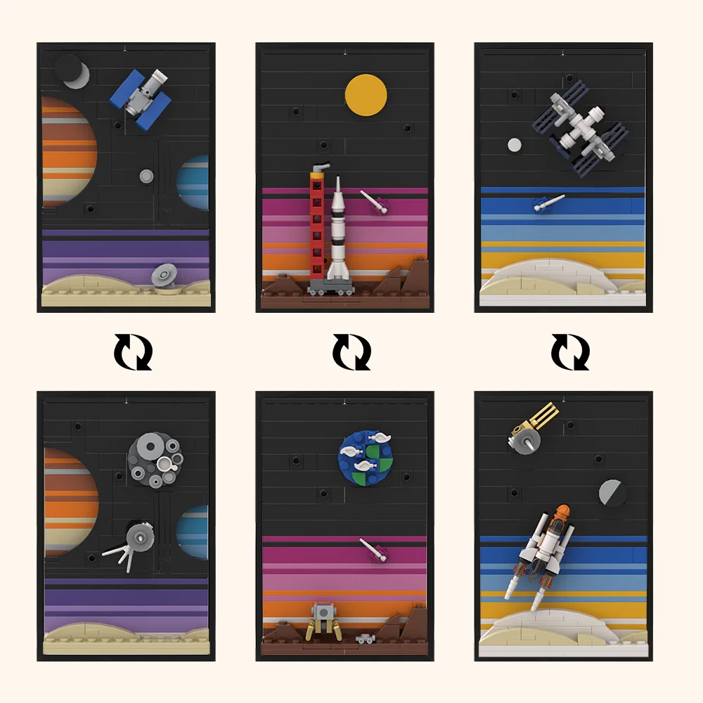 MOC Space Story Postcard Model - Diy Electronics Art บทวิจารณ์และราคา