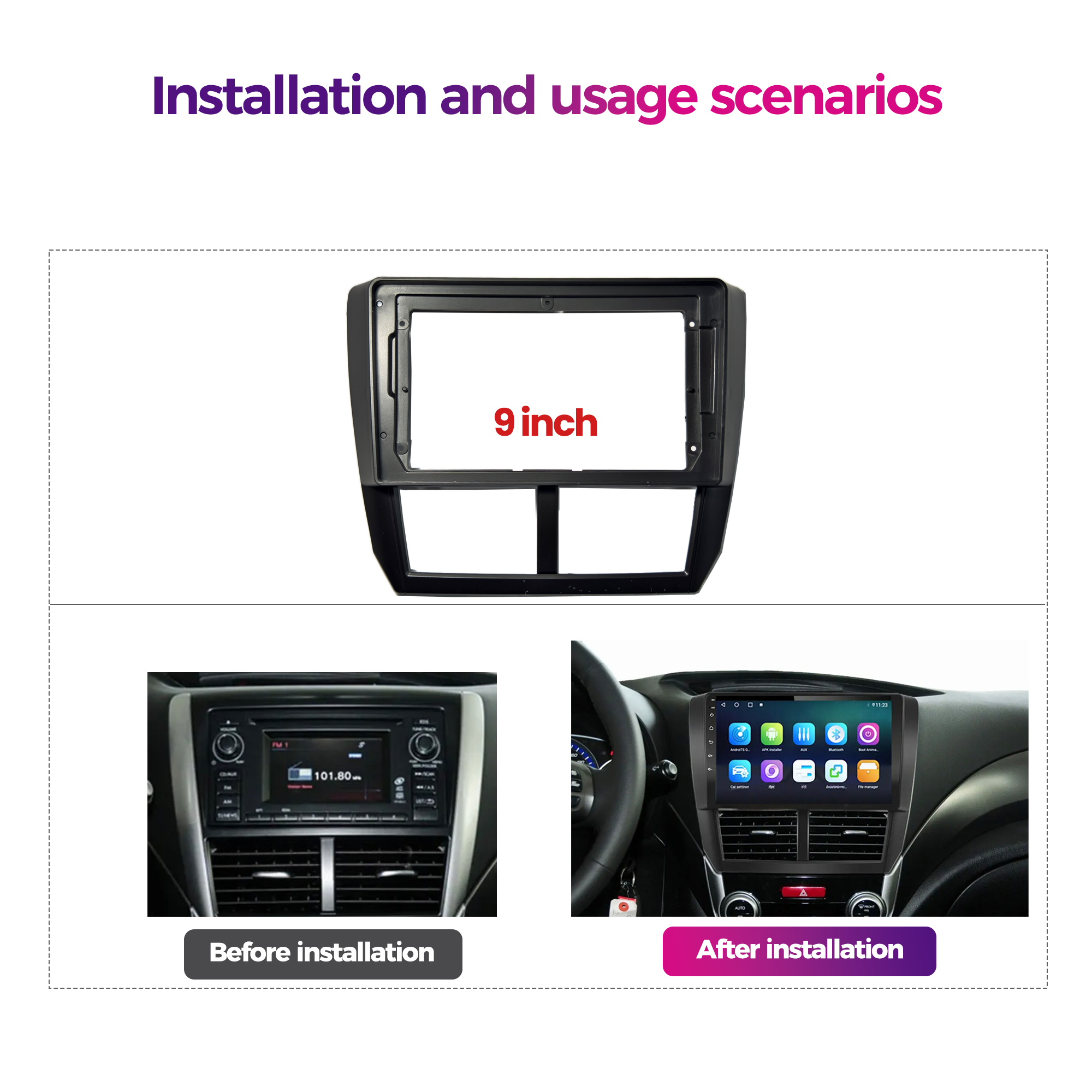 Car Android Radio Frame For Su - Diy Electronics Radio บทวิจารณ์และราคา