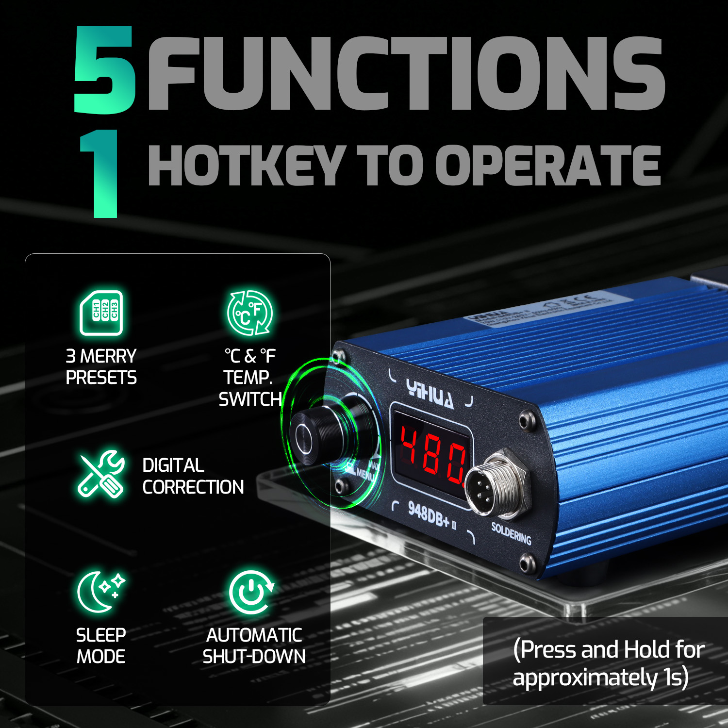 YIHUA 948DB+-II 75W Quick Heat - Diy Soldering Station No Electronics บทวิจารณ์และราคา