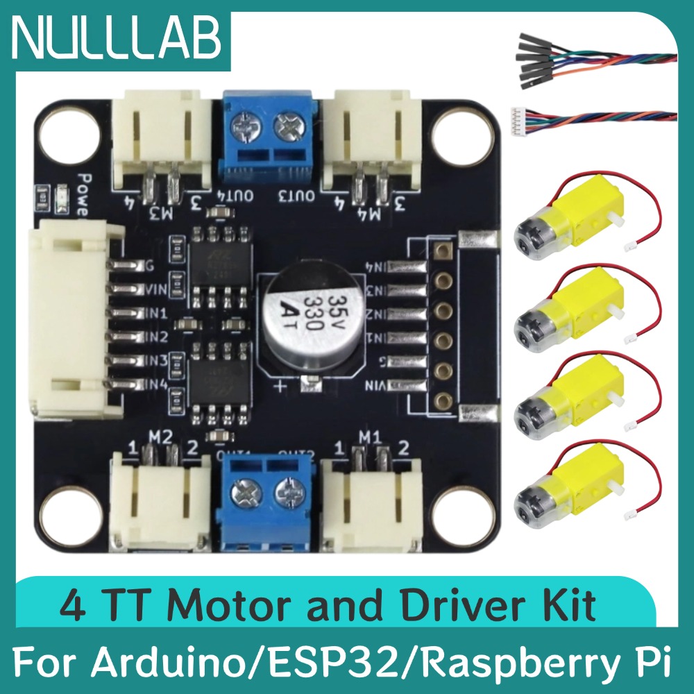 4 TT Motor and Driver Kit 4 DC - L298N Motor Driver บทวิจารณ์และราคา