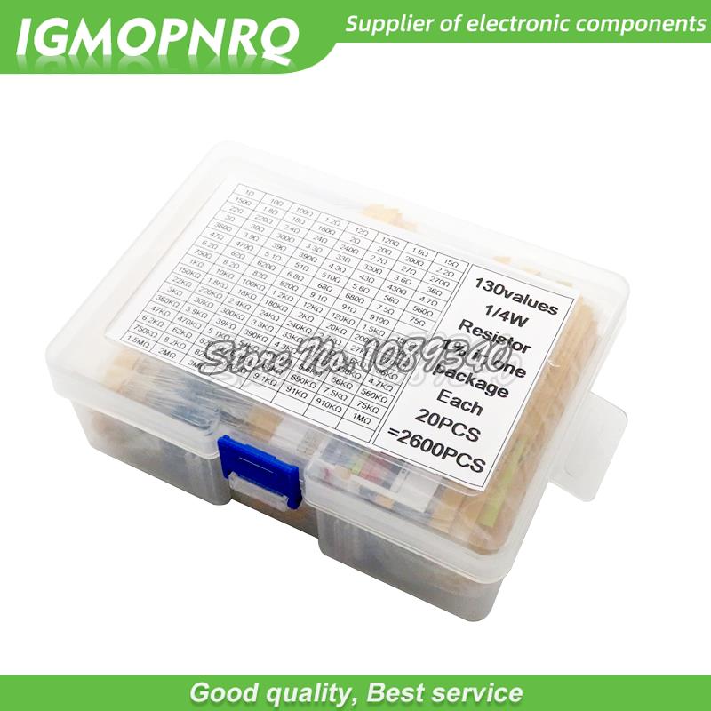 130Values 1/4W 1/2W 1/6W 1W 2W - Resistor Kit 1 4W บทวิจารณ์และราคา