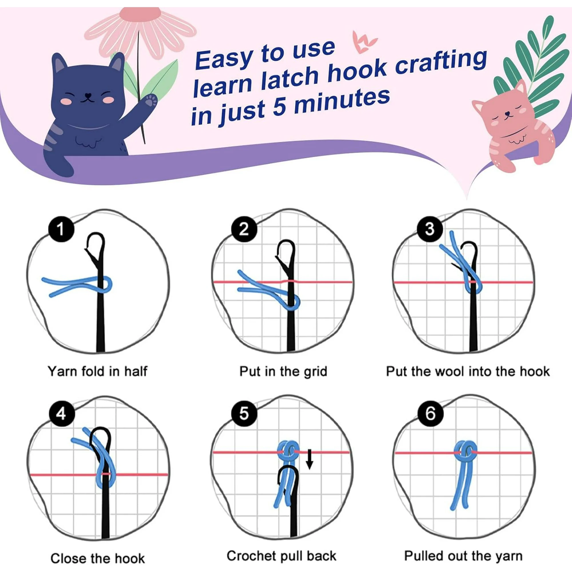 Animals Latch Hook Kits pillow - Diy Electronics Art บทวิจารณ์และราคา