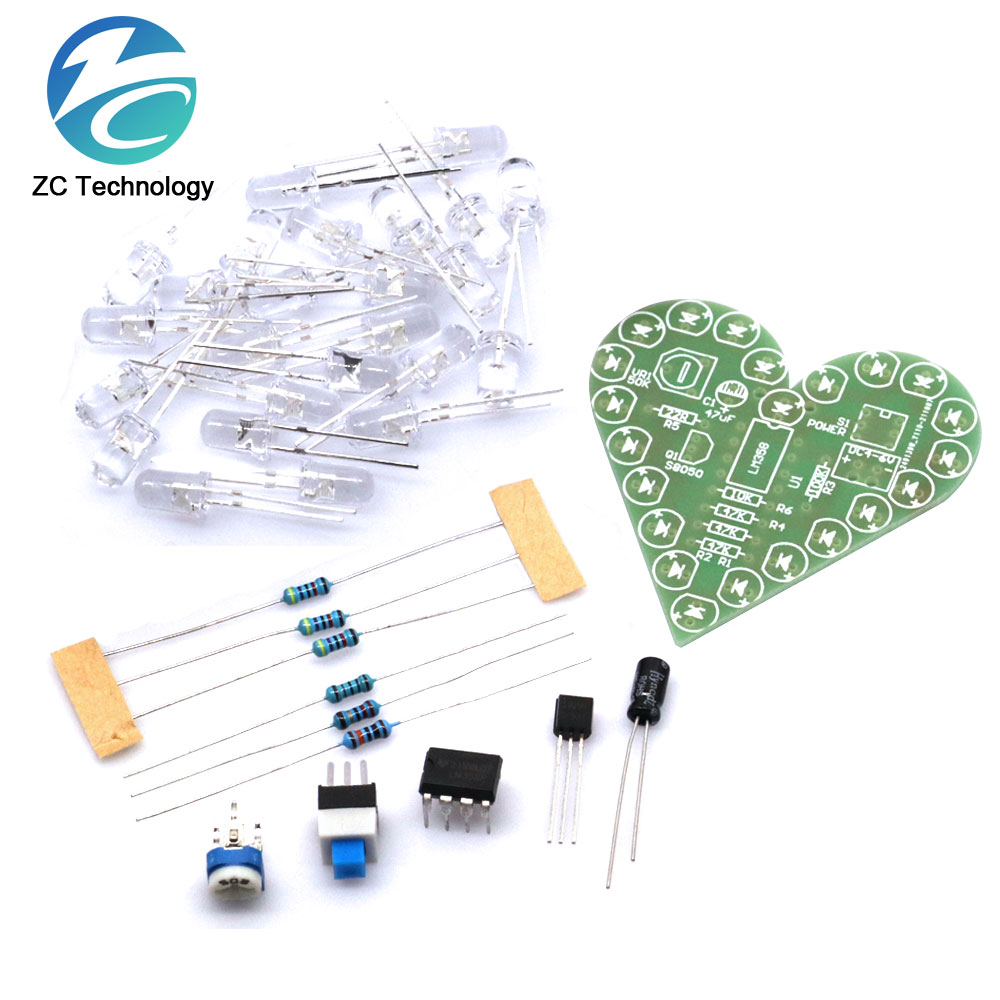 DIY Kit Heart Shape Breathing  - Diy Electronics Learning Kit บทวิจารณ์และราคา
