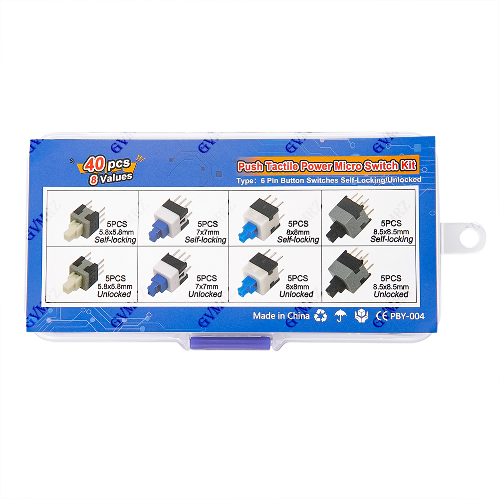 40PCS 8Values Push Tactile Mic - Diy Electronics Supplies บทวิจารณ์และราคา