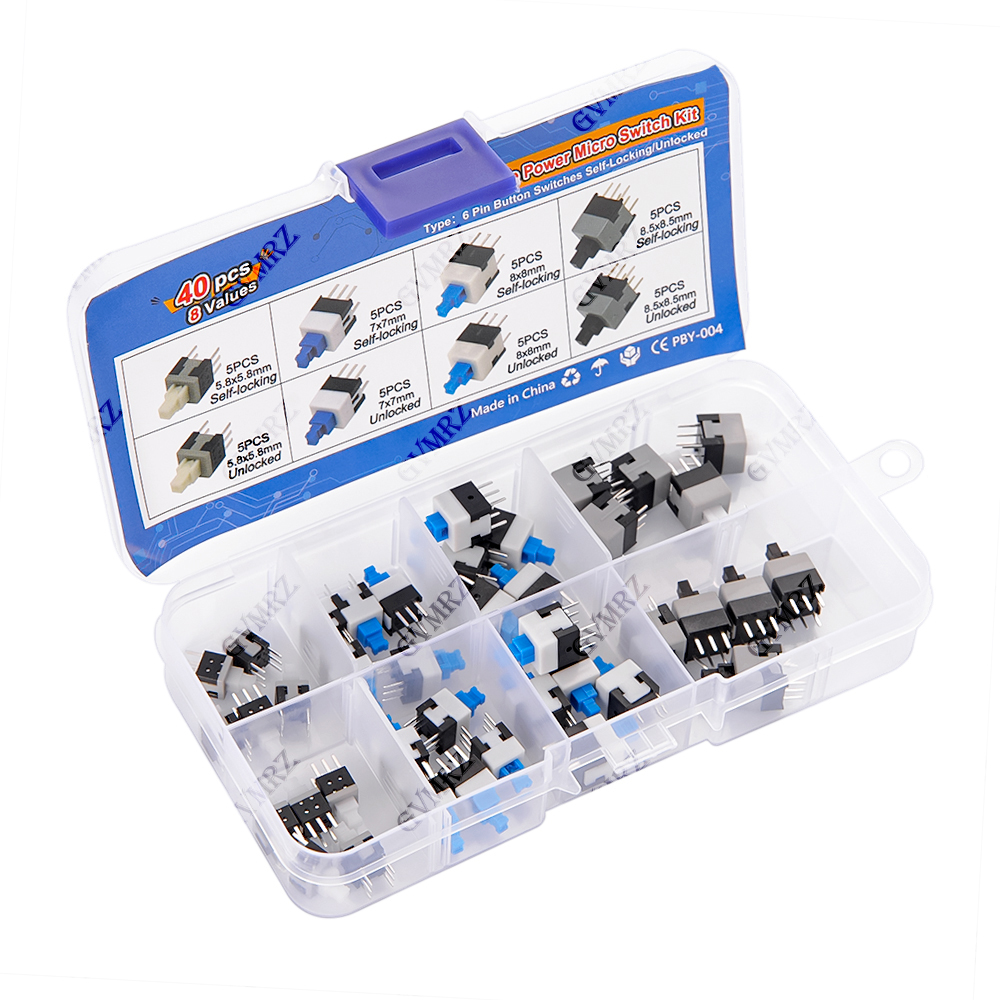 40PCS 8Values Push Tactile Mic - Diy Electronics Supplies บทวิจารณ์และราคา