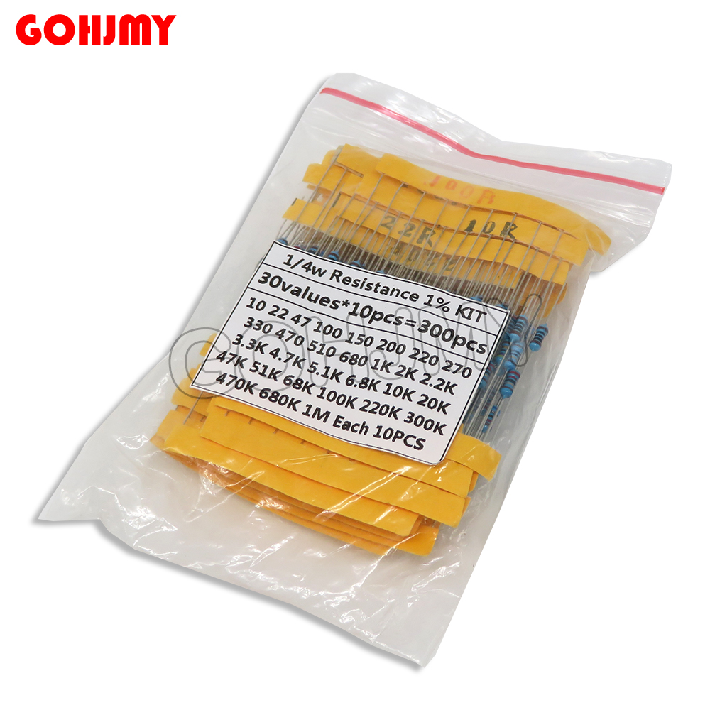 30 Kinds 1/4W Resistance 1% Me - Resistor Kit 1 4W บทวิจารณ์และราคา