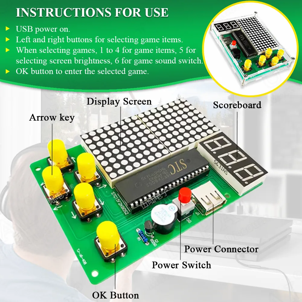 DIY Pixel Game Maker Kit Elect - Diy Electronics Learning Kit บทวิจารณ์และราคา