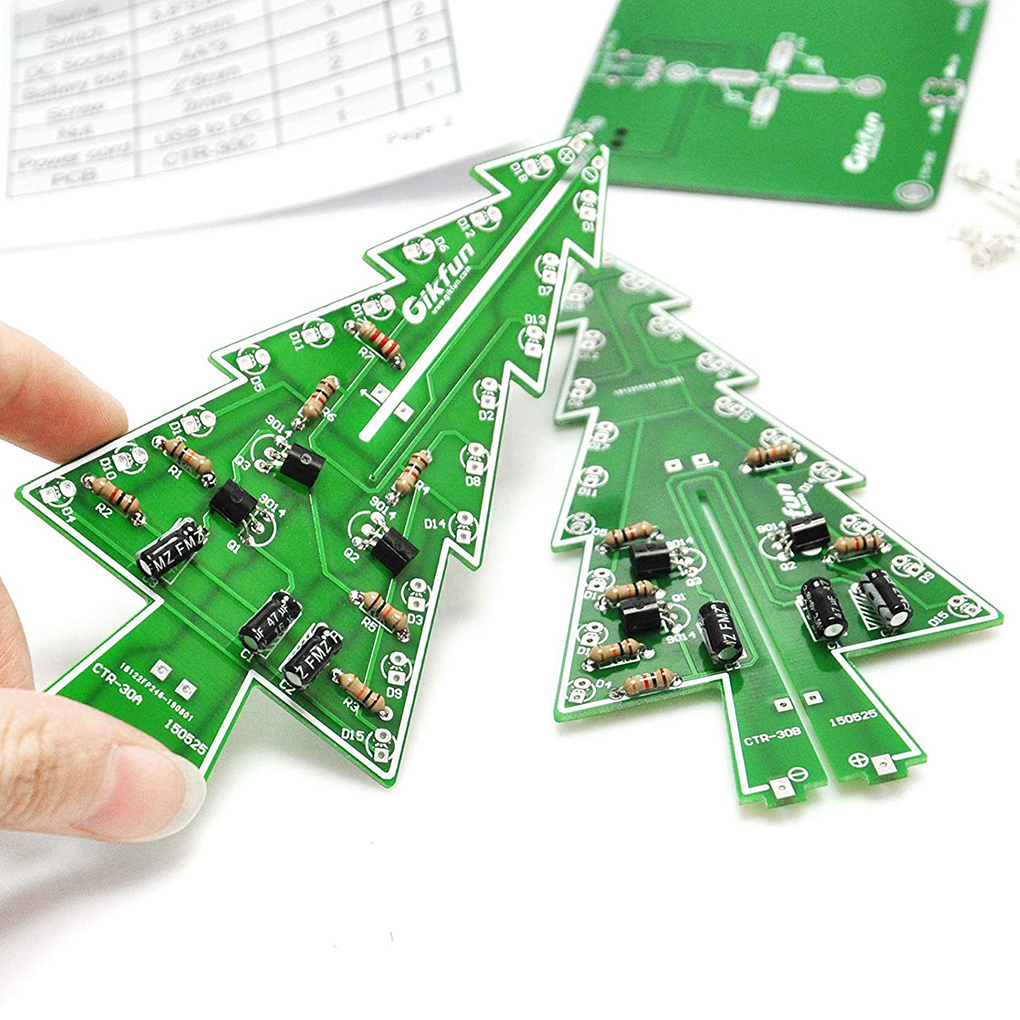 DIY Christmas Tree LED Flash K - Diy Electronics Learning Kit บทวิจารณ์และราคา