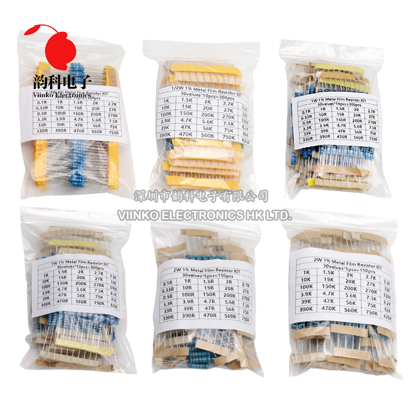 300PCS 150PCS 1/2W 1W 3W 2W Re - Resistor Kit 1 4W บทวิจารณ์และราคา