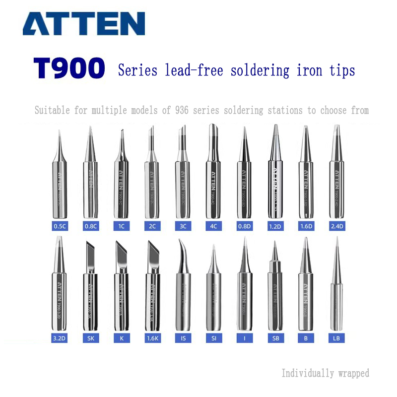 Original ATTEN 5Pcs T900-M Aut - Diy Soldering Station No Electronics บทวิจารณ์และราคา