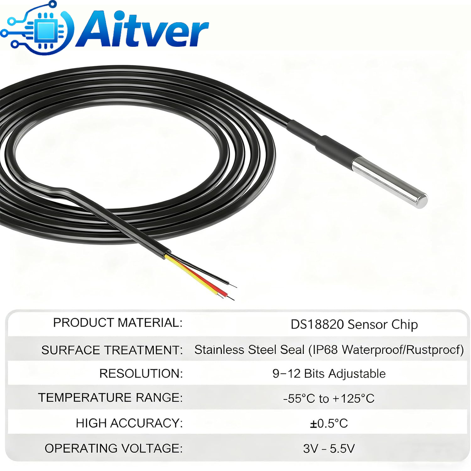DS18B20 Waterproof Temperature - Ds18B20 Temperature Sensor บทวิจารณ์และราคา