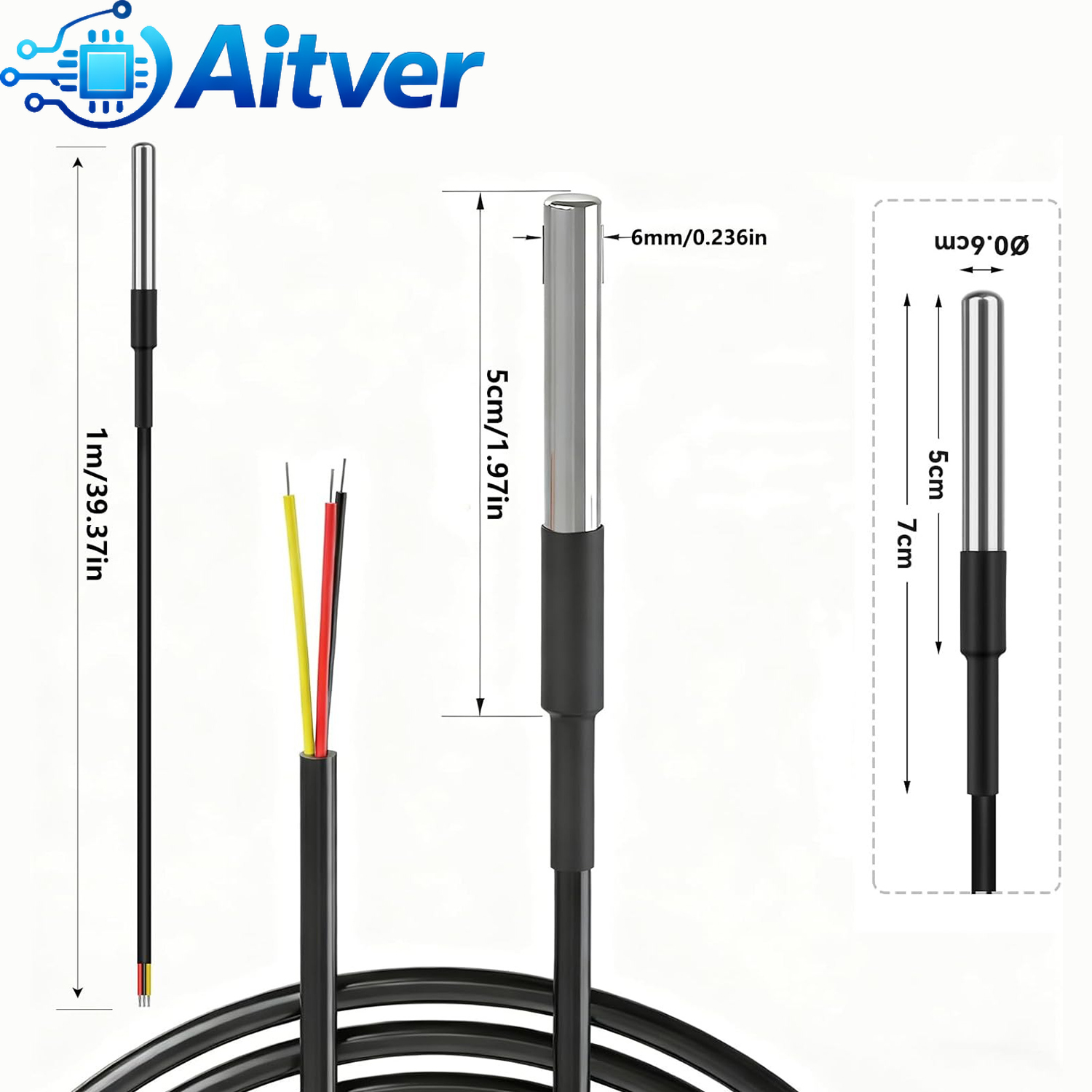 DS18B20 Waterproof Temperature - Ds18B20 Temperature Sensor บทวิจารณ์และราคา