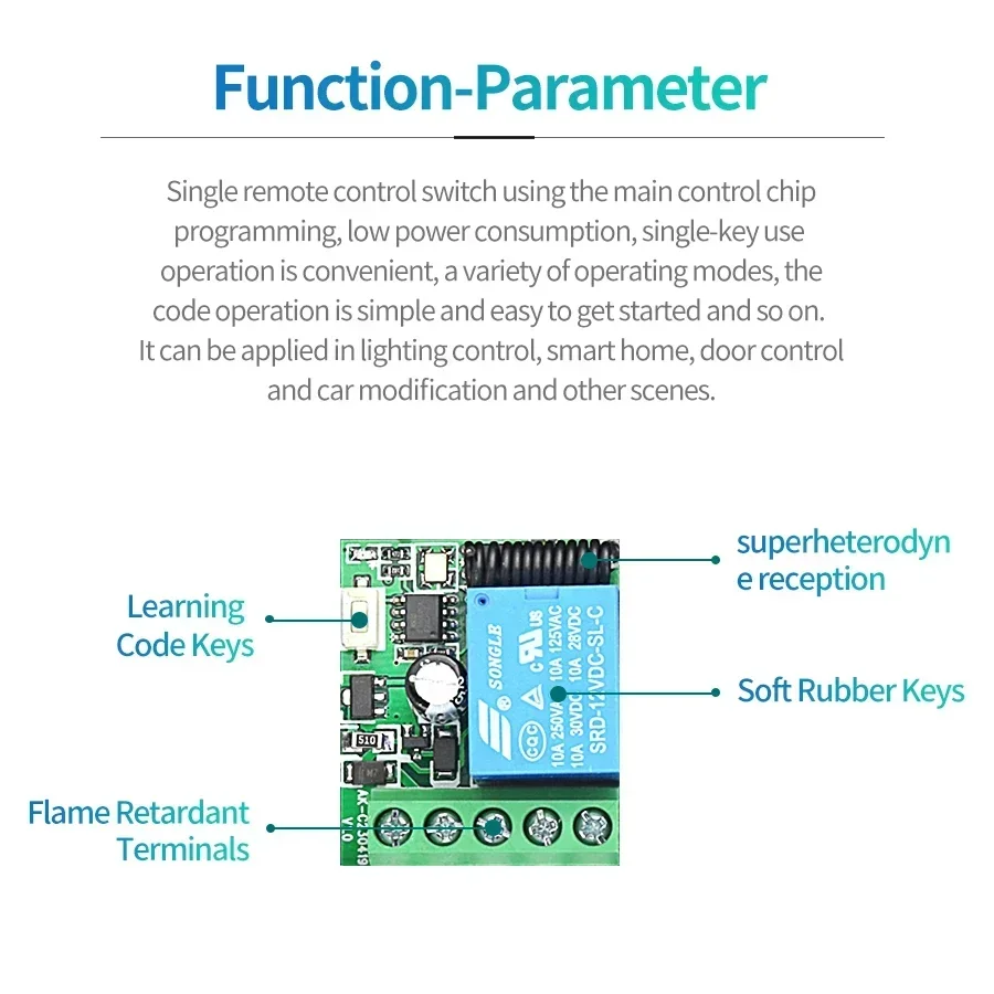 DC 12V Remote Control Smart Sw - Rf 433Mhz Module บทวิจารณ์และราคา