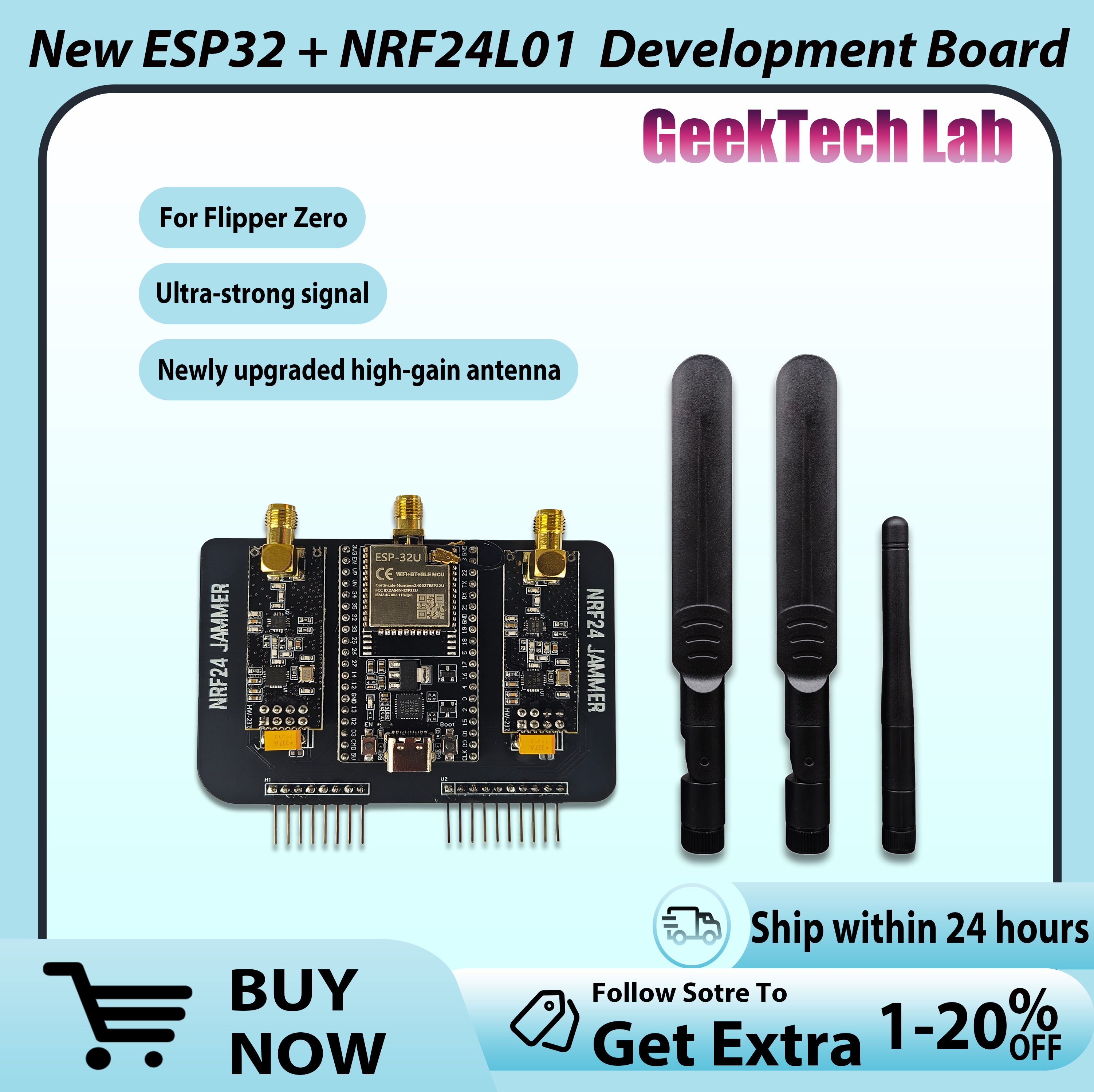 New ESP32 + NRF24L01 PA LNA 2. - Nrf24L01 Module Wireless บทวิจารณ์และราคา