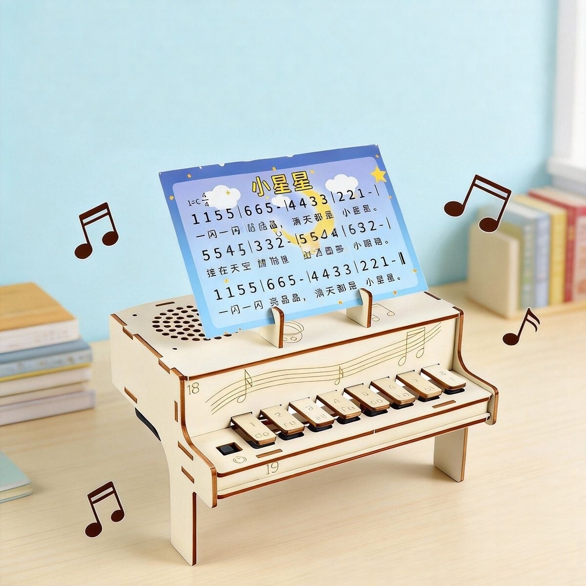 DIY Wooden Electronic Piano Mo - Diy Electronics Learning Kit บทวิจารณ์และราคา