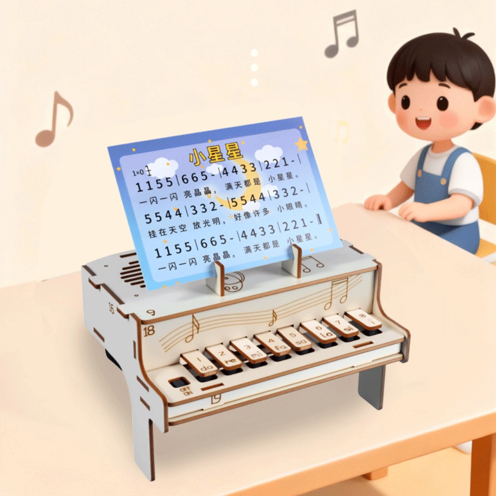 DIY Wooden Electronic Piano Mo - Diy Electronics Learning Kit บทวิจารณ์และราคา