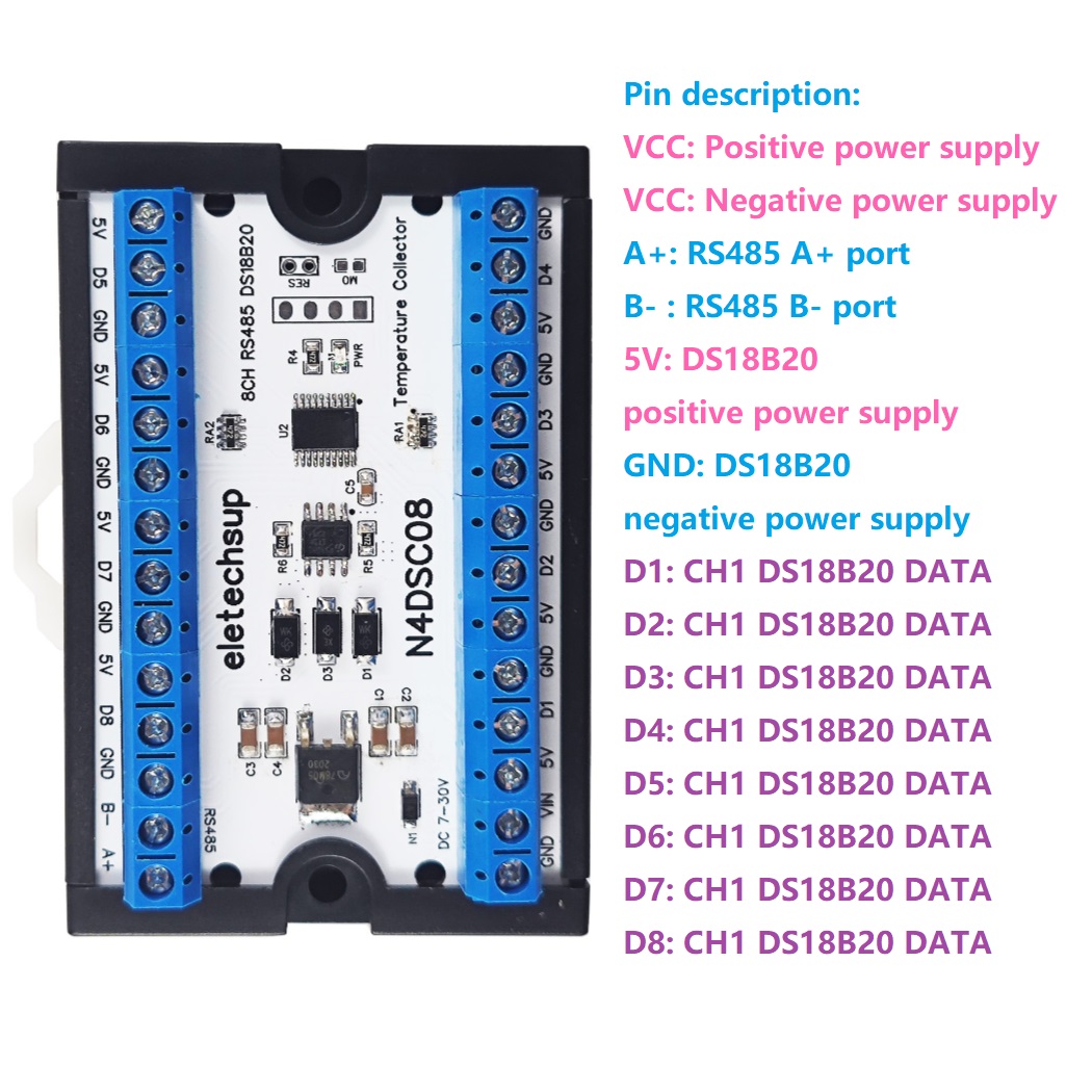 8-Way 1-Wire DS18B20 Digital T - Ds18B20 Temperature Sensor บทวิจารณ์และราคา