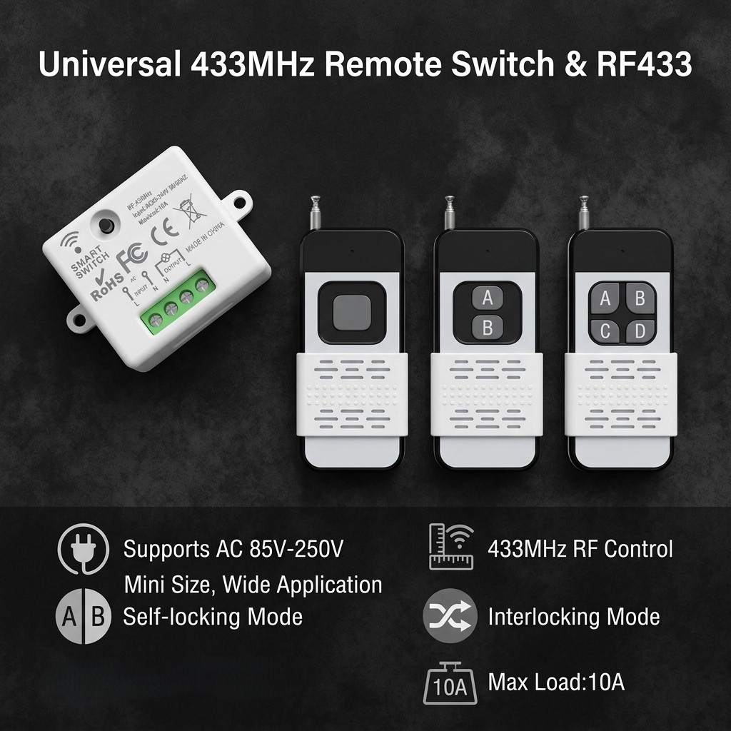 220V 1CH Wireless Remote Contr - Rf 433Mhz Module บทวิจารณ์และราคา
