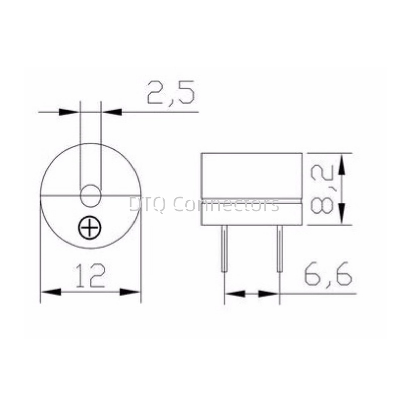 Passive Buzzer AC 12MMx8.5MM 1 - Useful Diy Electronics บทวิจารณ์และราคา
